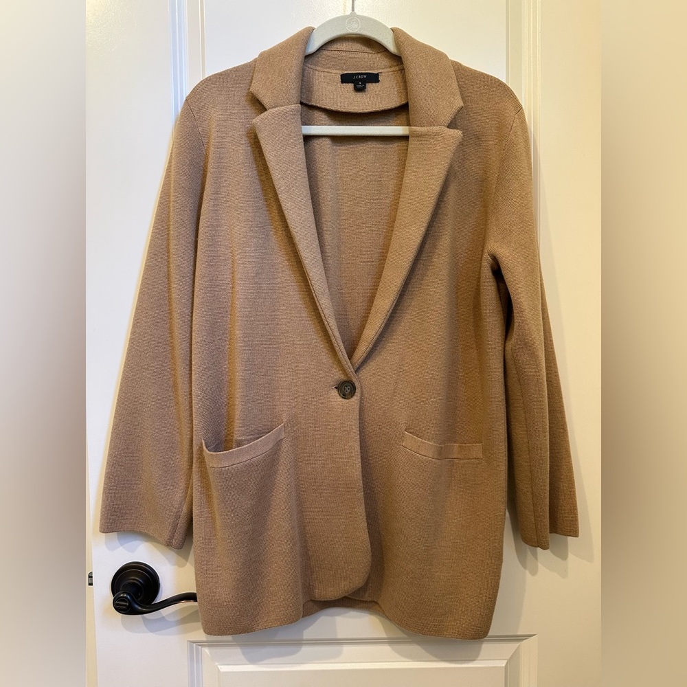 J. Crew Tan Sweater Blazer